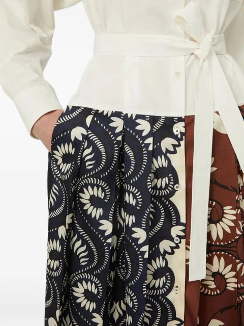 Weekend Max Mara floral-print belted shirt dress - White