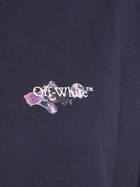 Off-White Dripped Watercol Arrow graphic-print T-shirt - Blue