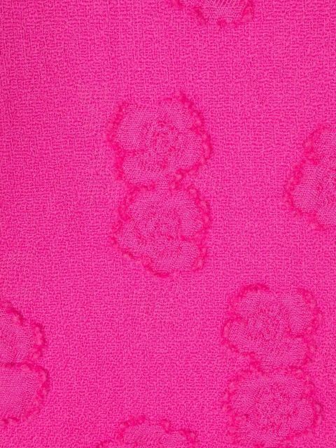 Valentino Garavani floral-pattern knitted scarf - Pink - zdjęcie produktu nr 2