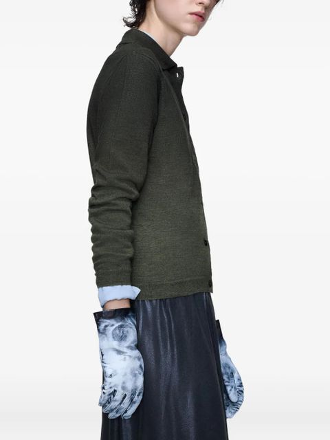 Maison Margiela gradient-effect spread-collar cardigan - Green