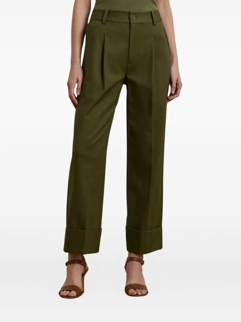 Lauren Ralph Lauren pleated high-waisted trousers - Green
