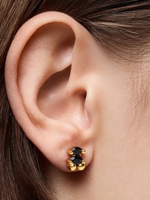 Tous kolczyki ze srebra pokrytego złotem Bold Bear Gem