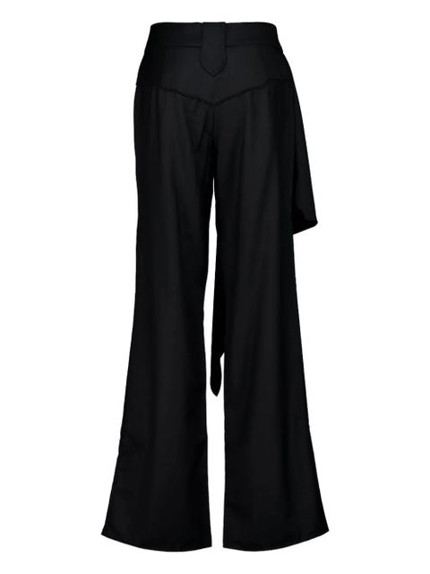 Johanna Ortiz Outlaw drape-detail trousers - Black