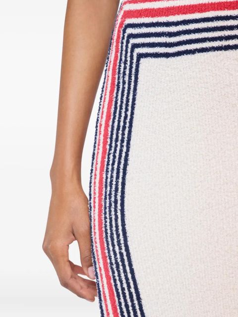 Rabanne striped knitted skirt - Neutrals