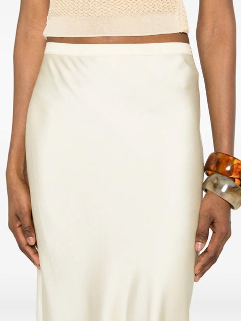 ANINE BING Bar silk midi skirt - Yellow