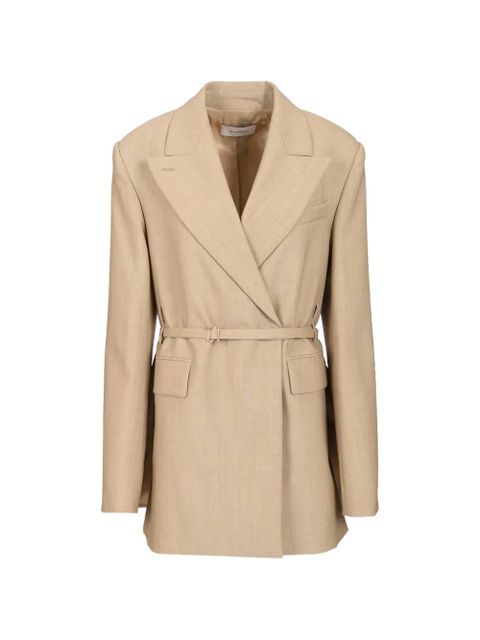 Sportmax belted double-breasted blazer - Neutrals - zdjęcie produktu nr 1