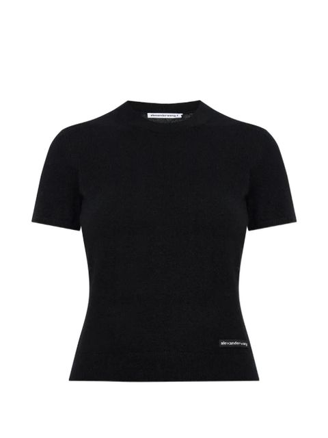 Alexander Wang logo crew-neck T-shirt - Black - zdjęcie produktu nr 1