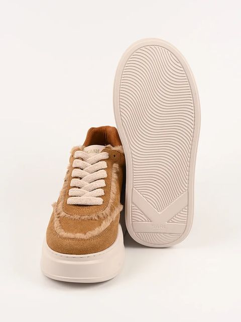 Karl Lagerfeld sneakersy zamszowe ANAKAPRI U damskie kolor brązowy KL63509