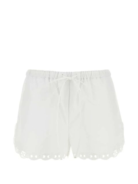 Gucci embroidered cotton poplin shorts - Neutrals - zdjęcie produktu nr 1