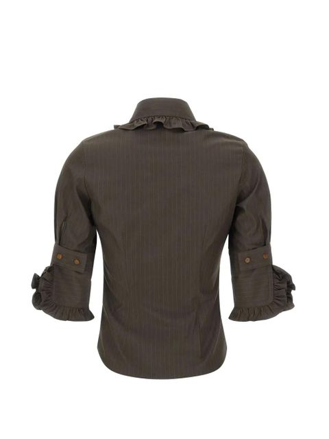 Vivienne Westwood Toulouse Frill striped shirt - Brown