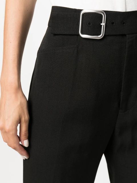 Jil Sander belted cropped trousers - Black