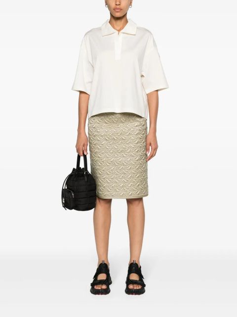 Moncler logo-patch jersey polo shirt - White - zdjęcie produktu nr 2