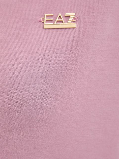 EA7 Emporio Armani bluza damska kolor różowy gładka AF12643.7W000191