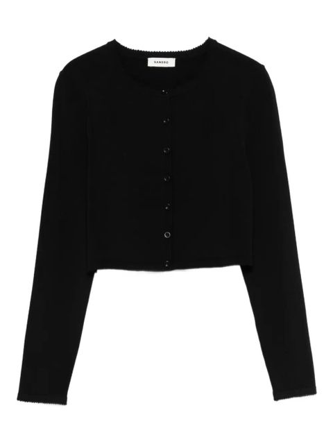 SANDRO button-fastening cropped cardigan - Black - zdjęcie produktu nr 1