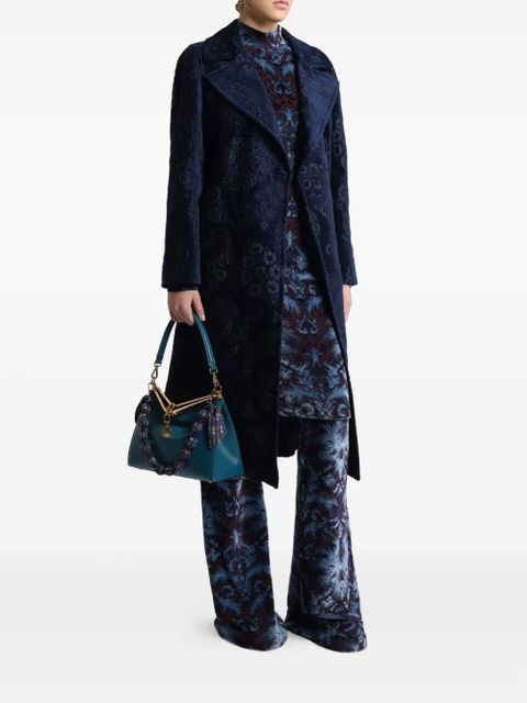 ETRO chenille Jacquard floral coat - Blue - zdjęcie produktu nr 2