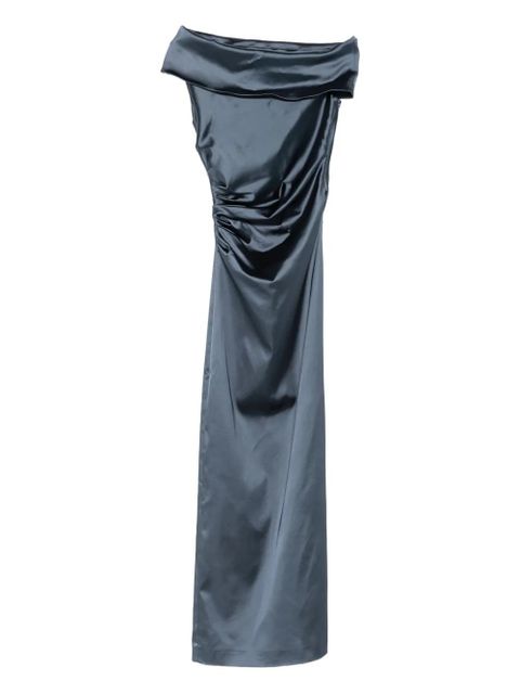Max Mara draped off-shoulder dress - Blue - zdjęcie produktu nr 1