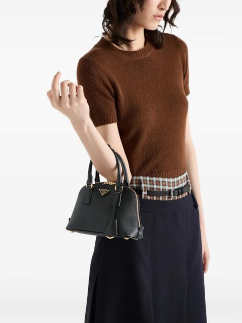 Prada Promenade saffiano-leather mini bag - Black - zdjęcie produktu nr 2
