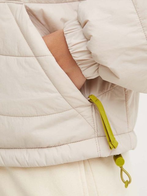 Columbia kurtka Wallowa Insulated damska kolor beżowy przejściowa oversize 2090751