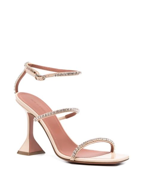 Amina Muaddi crystal-embellished sandals - Neutrals - zdjęcie produktu nr 2