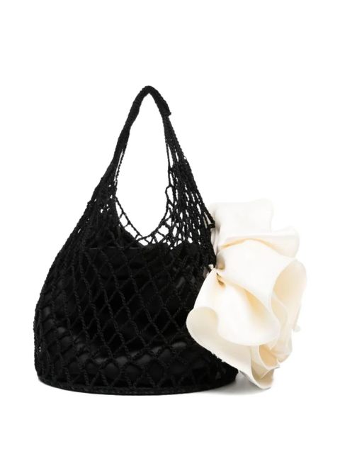 Magda Butrym ruffled woven tote bag - Black - zdjęcie produktu nr 1