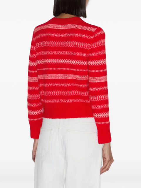 MARANT ÉTOILE Amity jacquard knitted sweater - Red