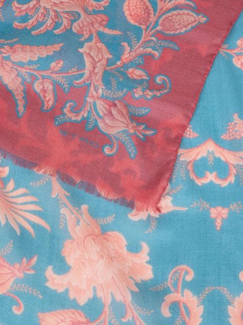 ETRO floral scarf - Blue