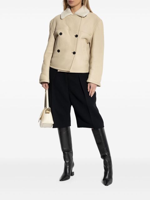 Jacquemus double-breasted shearling jacket - Neutrals - zdjęcie produktu nr 2