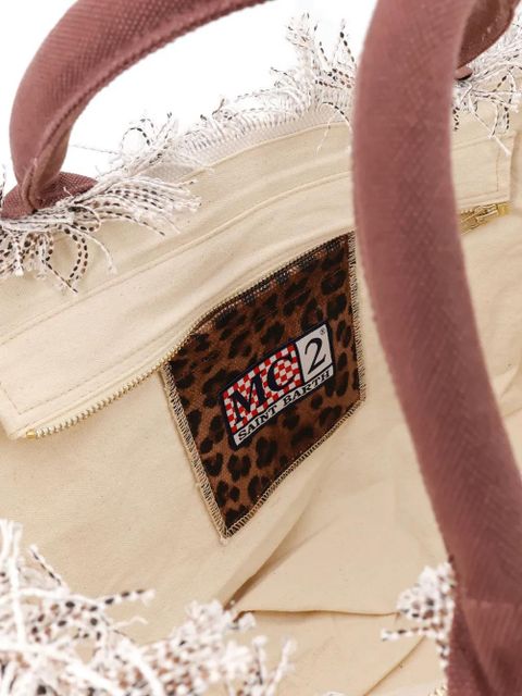MC2 Saint Barth leopard-print frayed tote bag - Brown - zdjęcie produktu nr 2