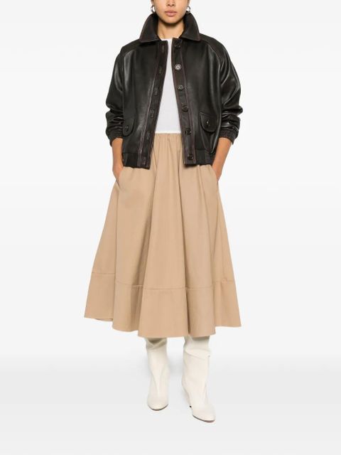 Maje buttoned leather jacket - Brown - zdjęcie produktu nr 2