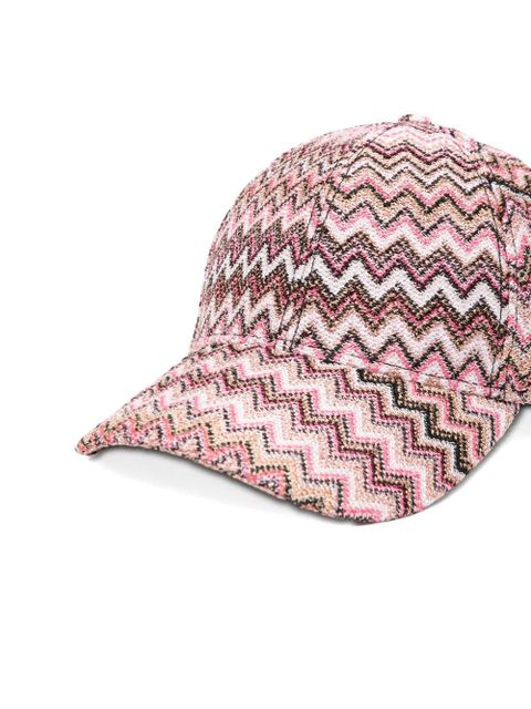 Missoni zigzag-knit baseball cap - Pink