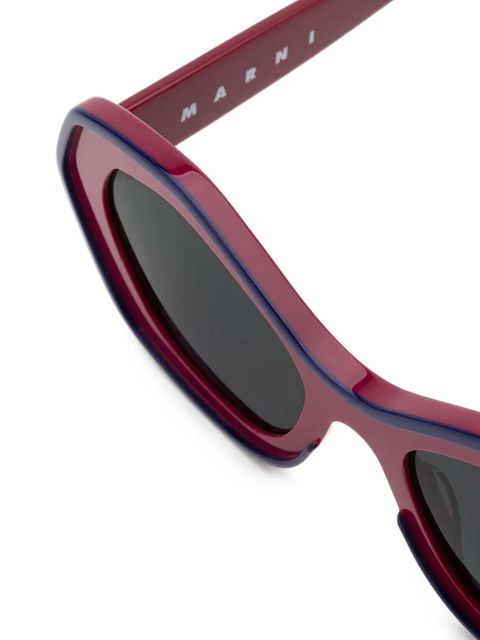 Marni Eyewear geometric-frame sunglasses - Red