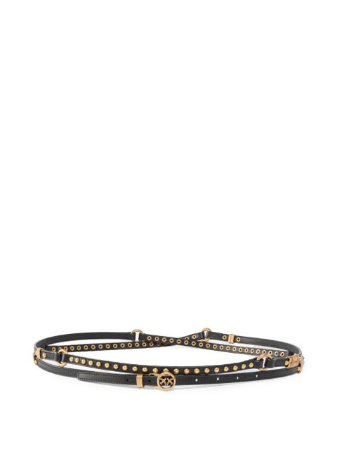 PINKO eyelet stud leather belt - Black - zdjęcie produktu nr 1