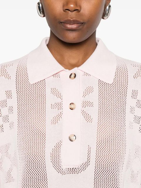 Nanushka polo-neck patterned shirt dress - Pink