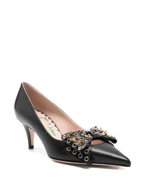 Valentino Garavani studded bow-detail pumps - Black - zdjęcie produktu nr 2