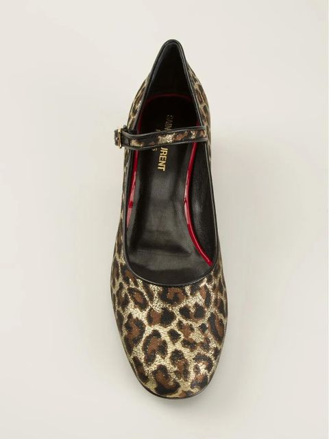 Saint Laurent leopard print Mary Jane pumps - Multicolour