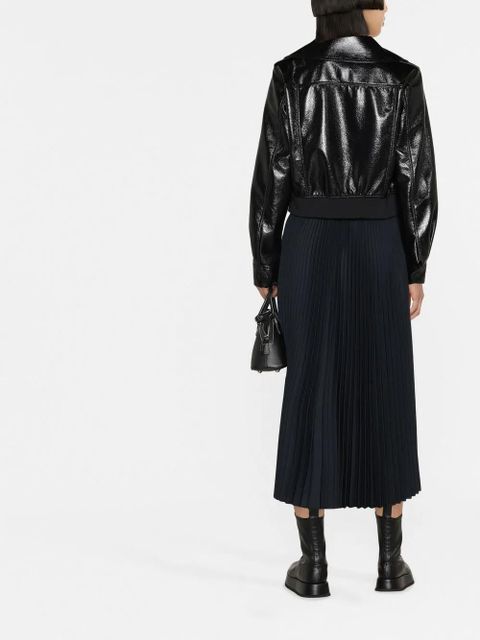 Jil Sander pleated full midi skirt - Black