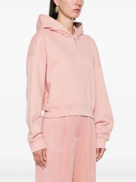 Marni embroidered-logo hoodie - Pink