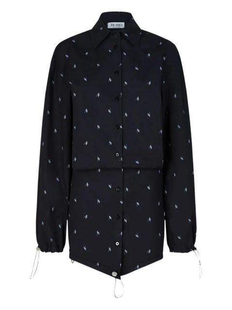 The Attico drawstring shirt mini dress - Blue - zdjęcie produktu nr 1