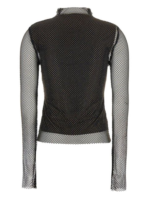 Sportmax Gerarda fishnet long-sleeve top - Black