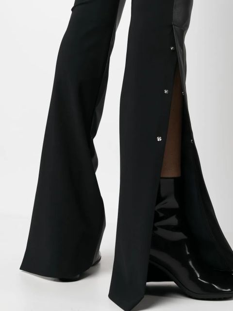 Coperni panelled-design flared trousers - Black