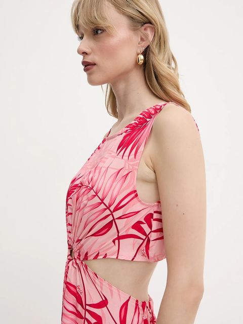 Liu Jo sukienka kolor różowy maxi rozkloszowana VA5029.T2961