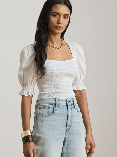 Lauren Ralph Lauren bluzka damska bawełniana - zdjęcie produktu nr 1