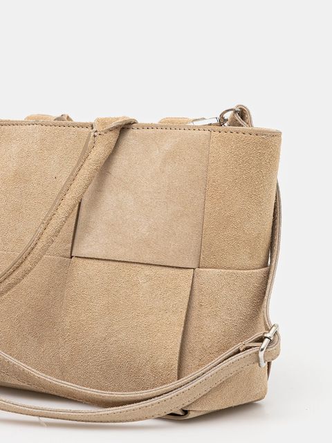 Answear.LAB torebka zamszowa kolor beżowy - zdjęcie produktu nr 2