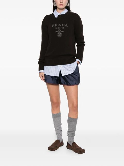 Prada elasticated trim shorts - Blue - zdjęcie produktu nr 2