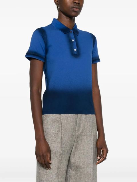 LOEWE Anagram-embroidered ombré polo shirt - Blue