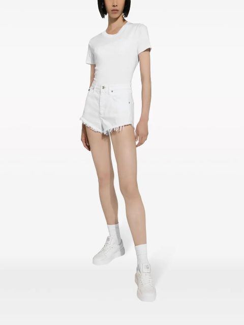 Dolce & Gabbana logo-embossed cotton T-shirt - White