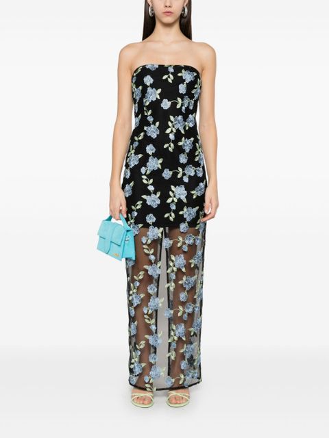 ROTATE BIRGER CHRISTENSEN flower mesh maxi dress - Black - zdjęcie produktu nr 2