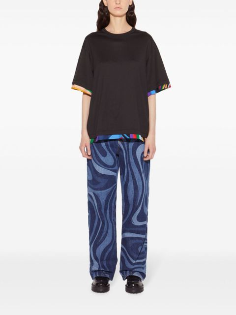 PUCCI abstract-print trim T-shirt - Black - zdjęcie produktu nr 2