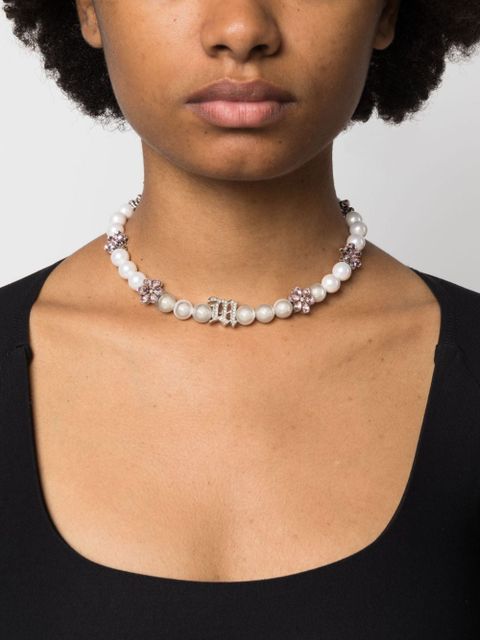 MISBHV Flowers And Pearls necklace - Silver