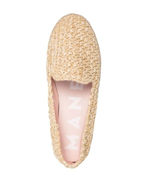 Manebi woven raffia espadrilles - Neutrals